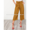 Self Tie Wide Leg Pants Manufacture Wholesale Fashion Women Apparel (TA3075P)
